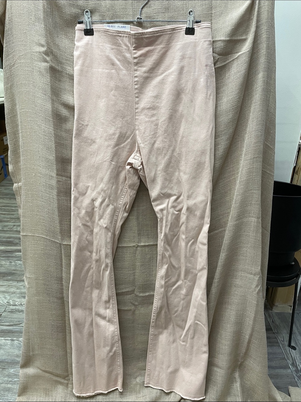 Tinseltown Pale Blush Pink Flare Pants